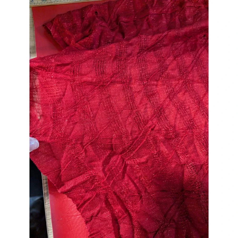 Big‎ Buddha red eternity sheer sparkle neck scarf wrap NWT
